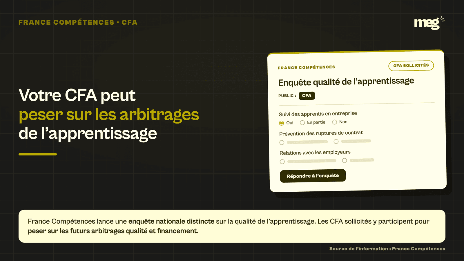 Enquête qualité apprentissage : votre CFA peut peser sur les arbitrages