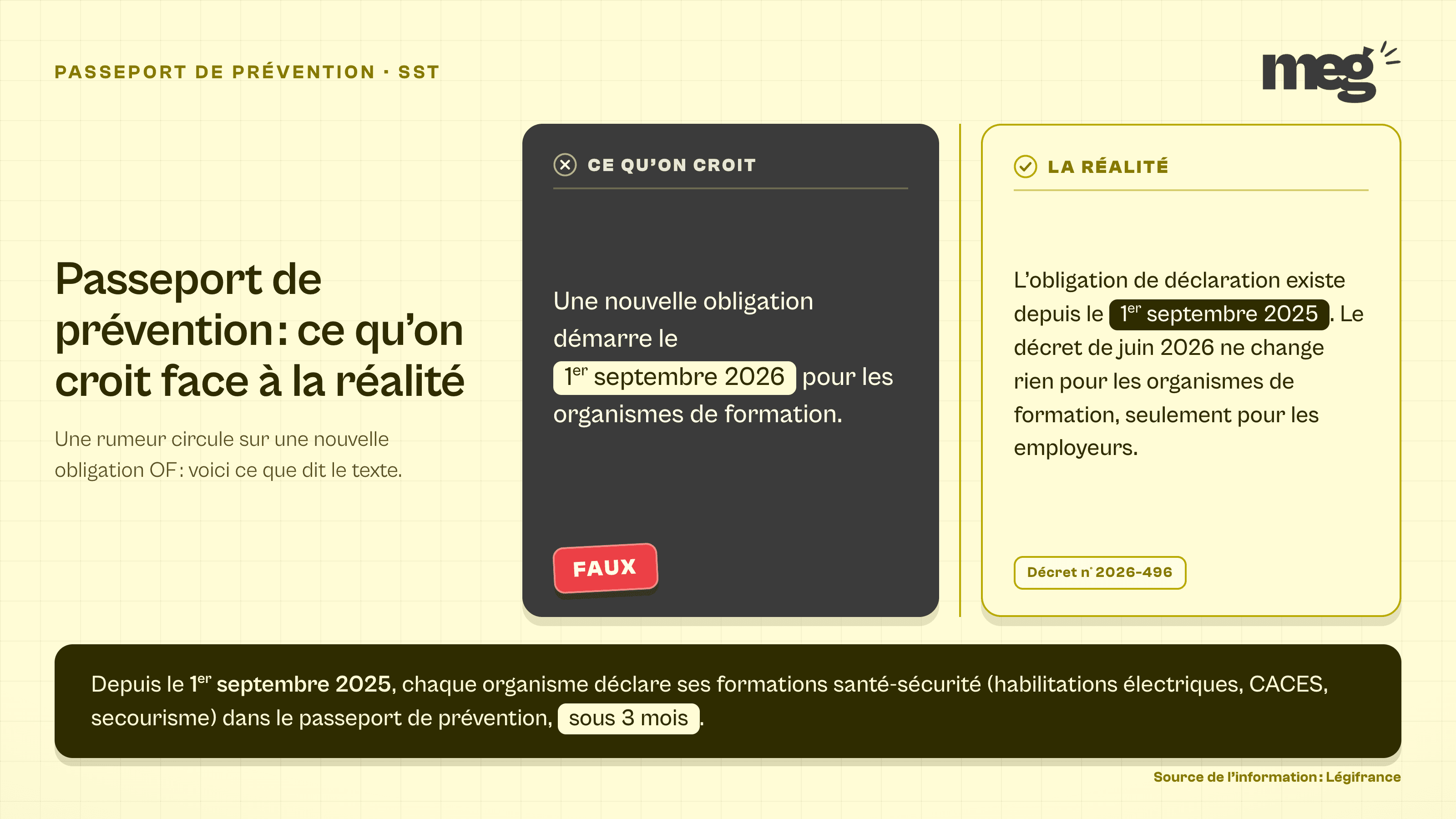 Passeport de prévention : l'obligation des organismes de formation n'est pas nouvelle