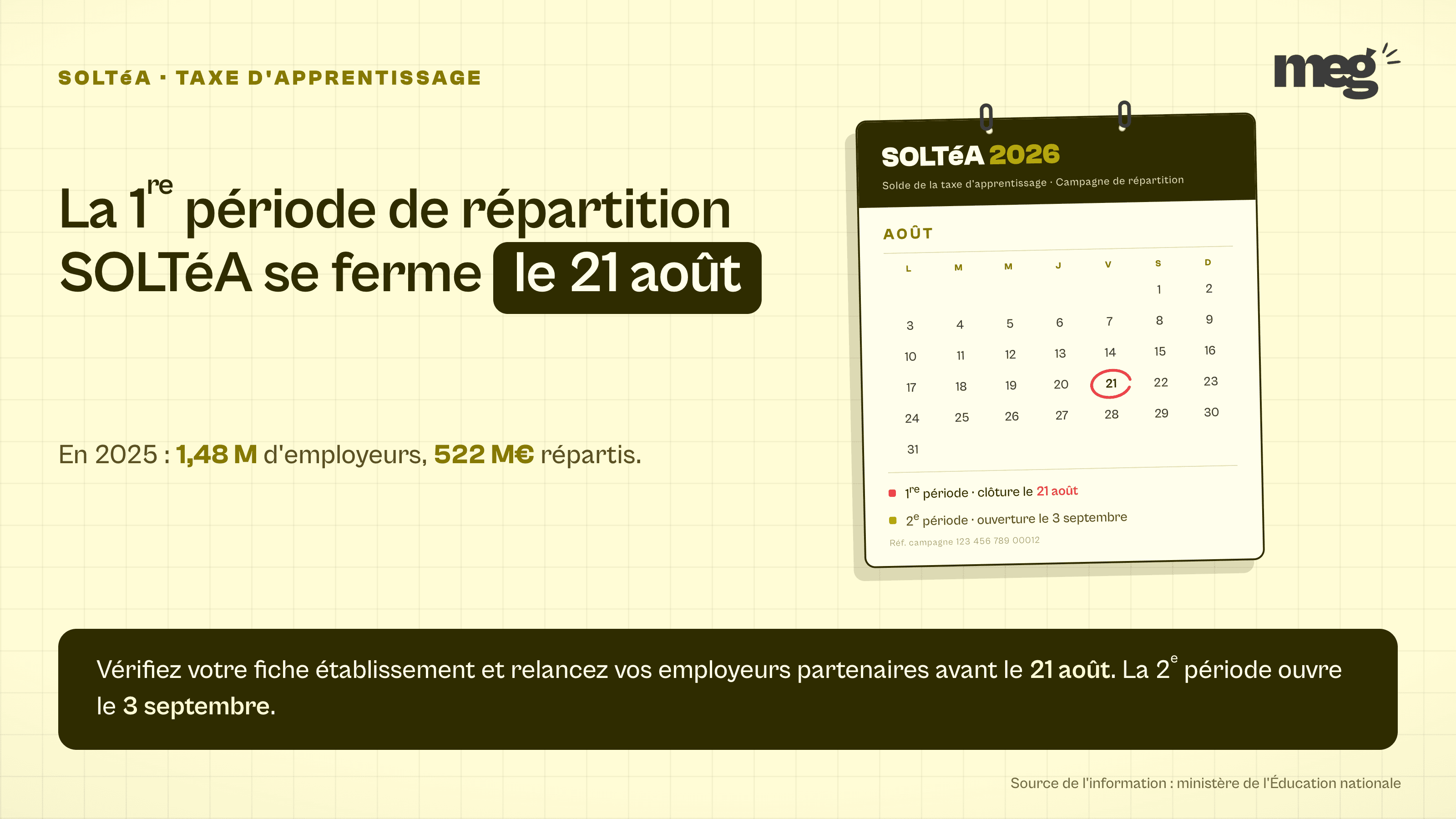 SOLTéA : la 1re période se referme le 21 août