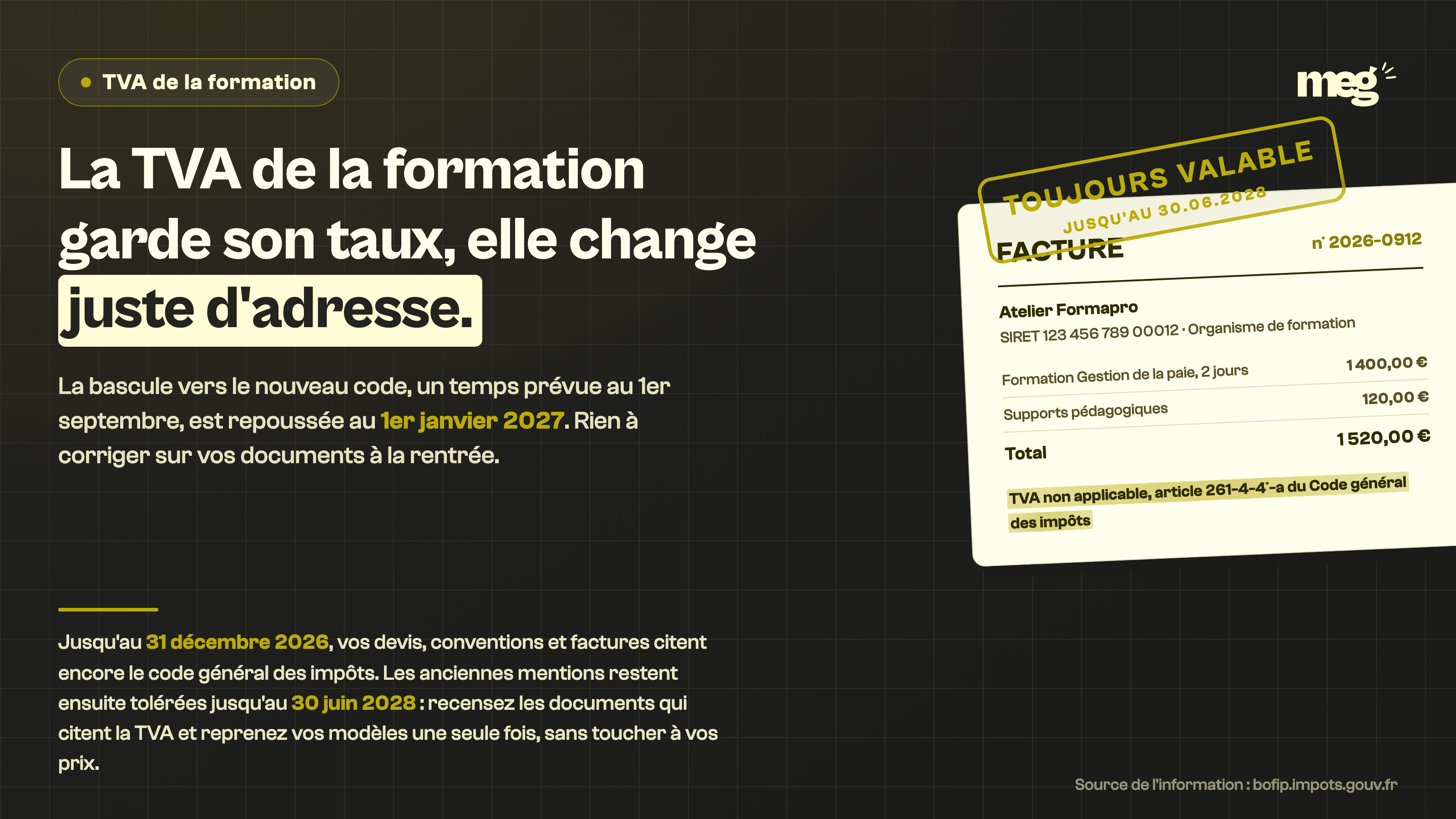 TVA formation professionnelle : la recodification n'aura pas lieu en septembre 2026