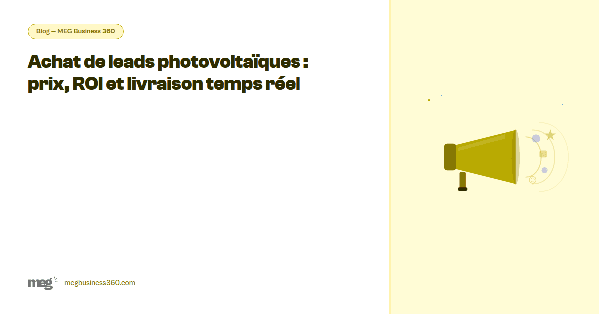 Achat de leads photovoltaïques : prix, ROI et livraison temps réel