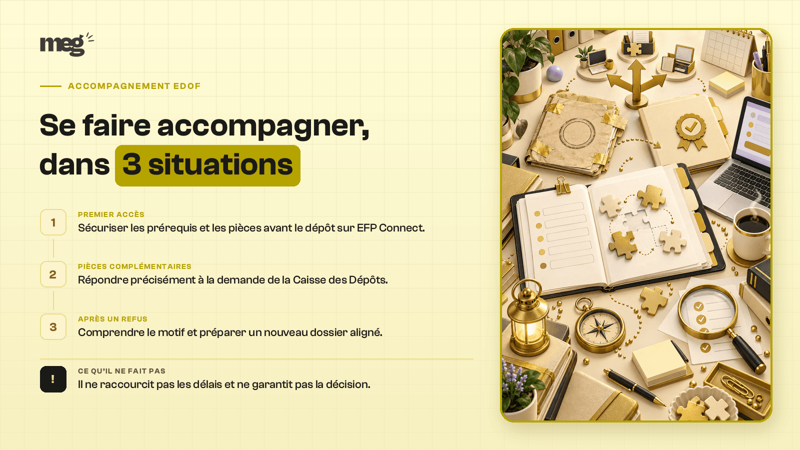 Accompagnement EDOF : quand se faire aider, délais et prix