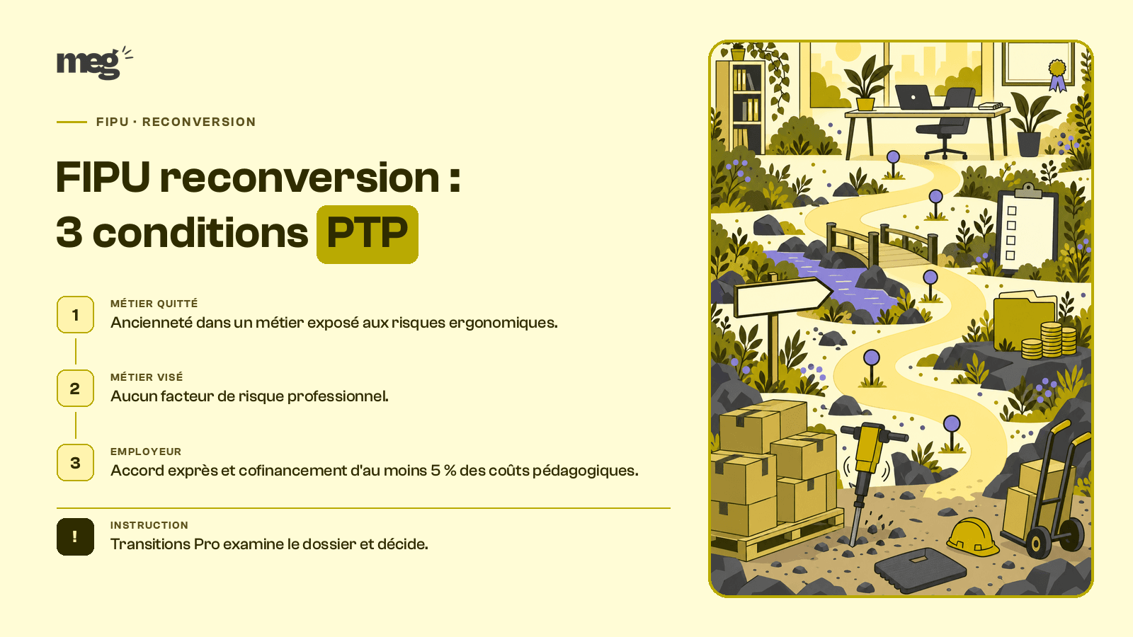 FIPU reconversion : les 3 conditions pour financer un PTP