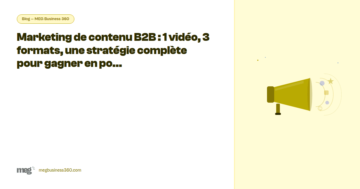 Marketing de contenu B2B : 1 vidéo, 3 formats, une stratégie complète pour gagner en portée et en mémorisation