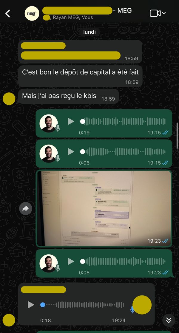 Le dépôt de capital est confirmé