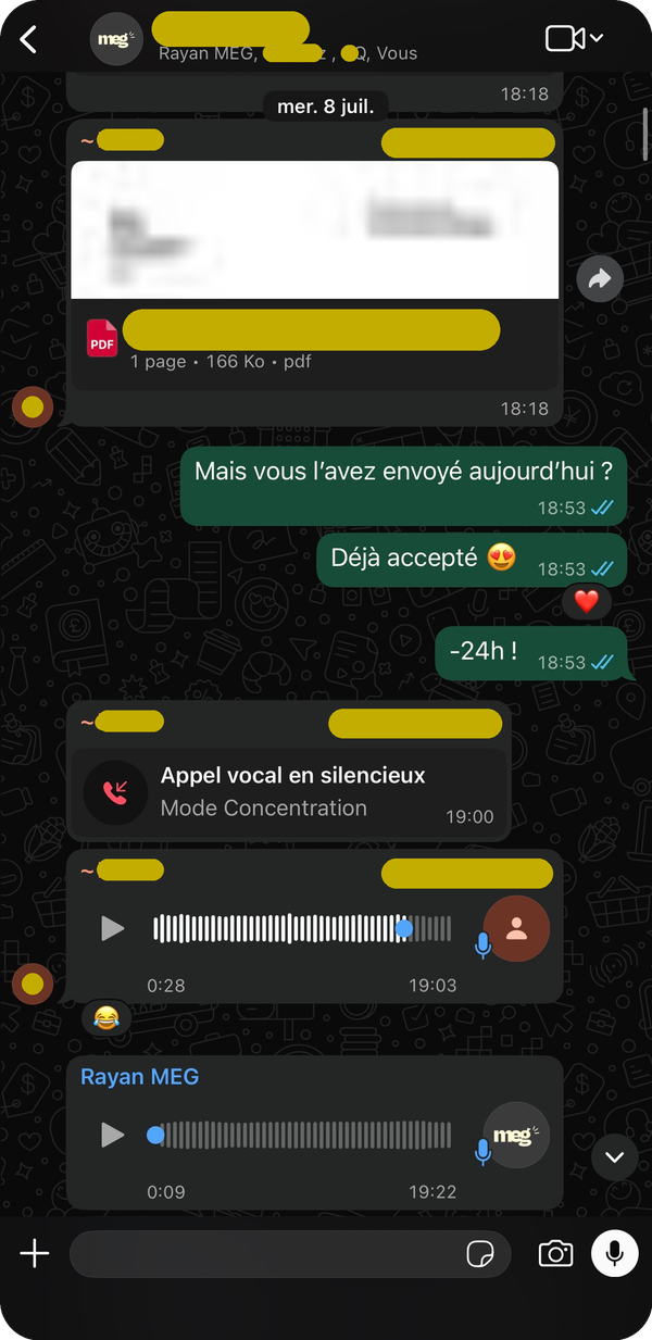 NDA validé avant la formation