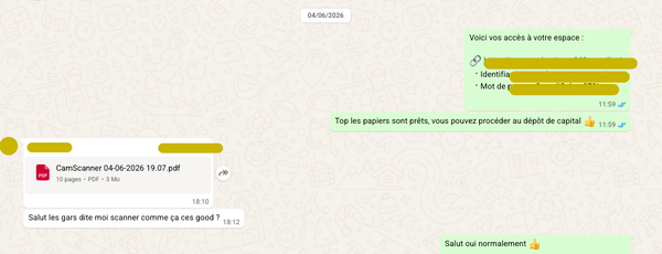Accès et pièces de départ cadrés