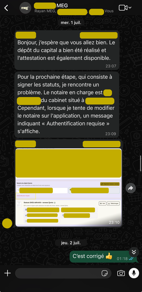 MEG corrige le blocage qui empêchait la signature