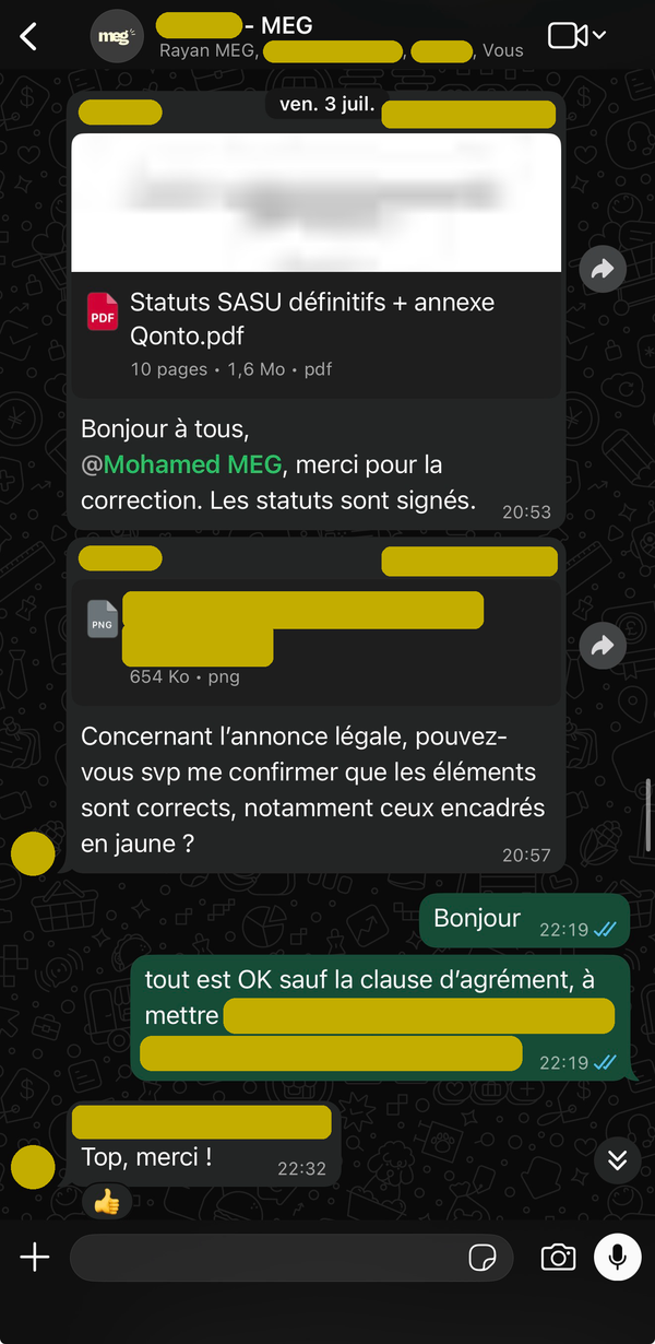 Le contrôle des statuts révèle une clause à ajuster