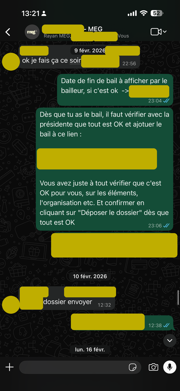 Demande déposée par l’organisme