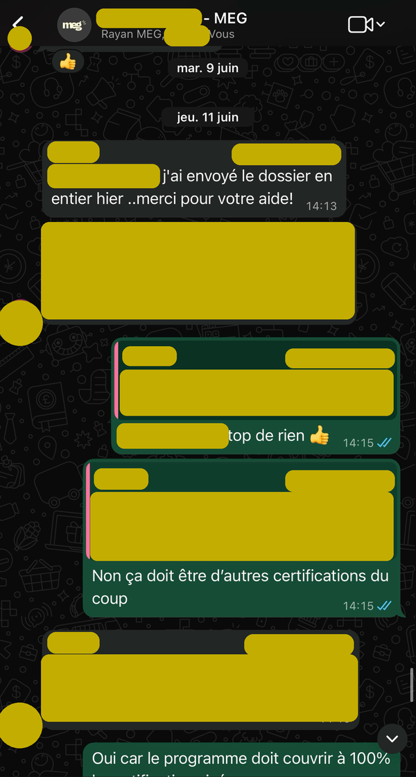 Transmission du dossier complet