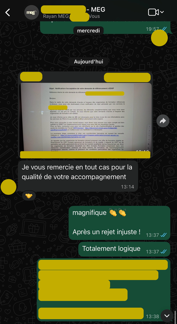 Acceptation après recours